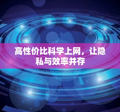 高性价比科学上网，让隐私与效率并存