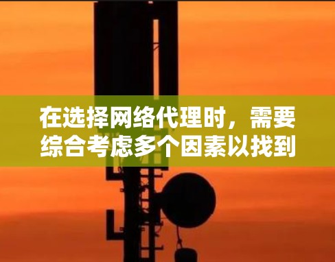 在选择网络代理时，需要综合考虑多个因素以找到最适合的解决方案。以下是一步步的推荐和分析